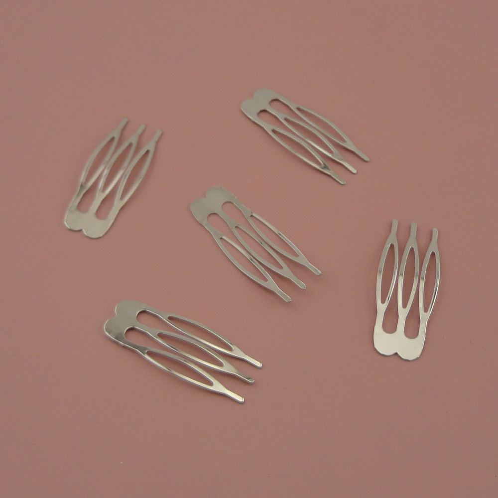 50PCS 1.5cm*3.9cm Silver Finish mini 3teeth Plain Flat Metal Hair Combs for DIY tiara jewelry,Handmade kids hair accessories