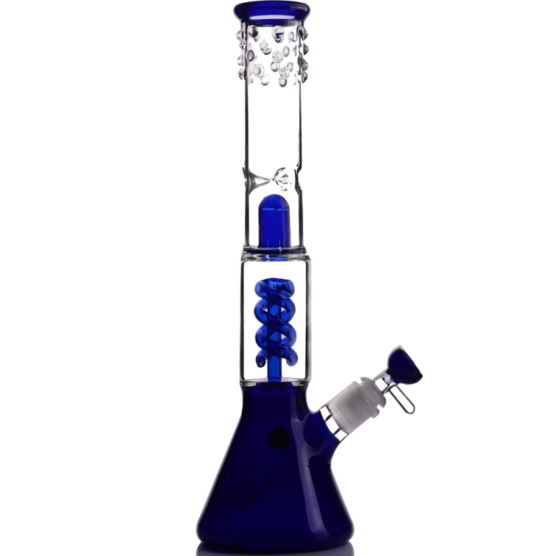 Colored Glass Beaker Spiral Hookah Bubbler Bongs with Diffused Downstem Coil Perc Water Pipes Shisha Pipe for Smoking 14mm Joint
Colored Glass Beaker Spiral Hookah Bubbler Bongs with Diffused Downstem Coil Perc Water Pipes Shisha Pipe for Smoking 14mm Joint