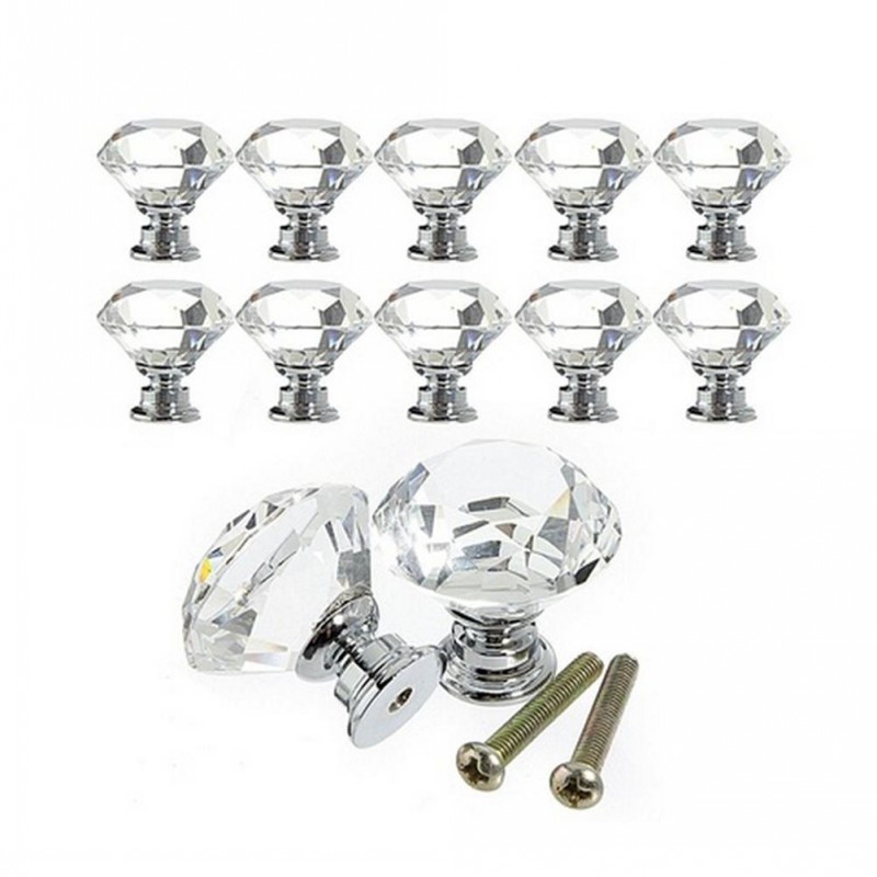 30mm Diamond Shape Crystal Glass Drawer Cabinet Knobs and Pull Handles Kitchen Door Handles Wardrobe Hardware
30mm Diamond Shape Crystal Glass Drawer Cabinet Knobs and Pull Handles Kitchen Door Handles Wardrobe Hardware