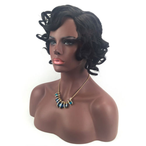 Short Human Hair Wigs for Black Women Curly Wavy Lace Front Wig Brazilian Full with Baby Hairs (10, 130% density) diva1