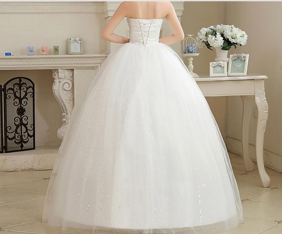 Lace With Crystal Wedding Dress 2018 New Fashionable Married Cheap Wed Dresses Plus Size Elegant vestidos de renda