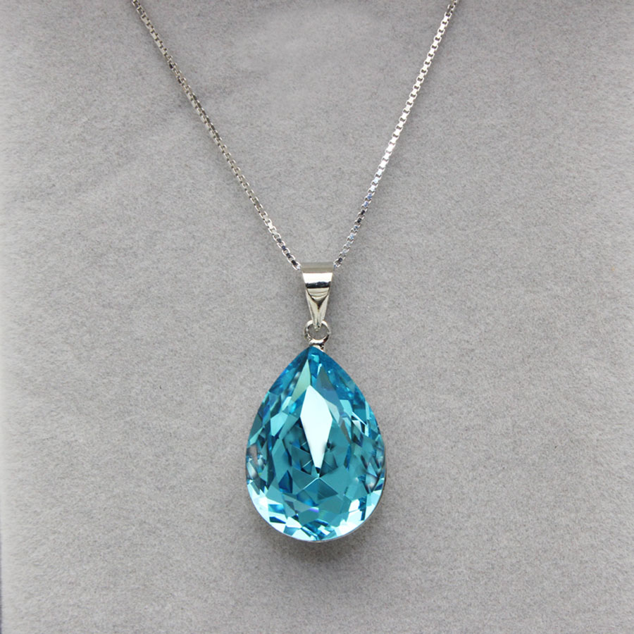 New Necklace Designs Jewelry Gift Made with Swarovski elements Crystal Fashion Water Drop Shape Pendants with 925 Sterling Silver Box Chain
New Necklace Designs Jewelry Gift Made with Swarovski elements Crystal Fashion Water Drop Shape Pendants with 925 Sterling Silver Box Chain
