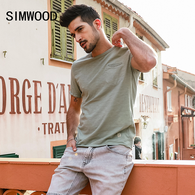 SIMWOOD 2018 New Summer T-shirts Men Tops Tees Fashion Slim Fit 100% Pure Cotton Short Sleeve Plus Size Brand Clothing 180003, Nostalgic green
SIMWOOD 2018 New Summer T-shirts Men Tops Tees Fashion Slim Fit 100% Pure Cotton Short Sleeve Plus Size Brand Clothing 180003, Nostalgic green