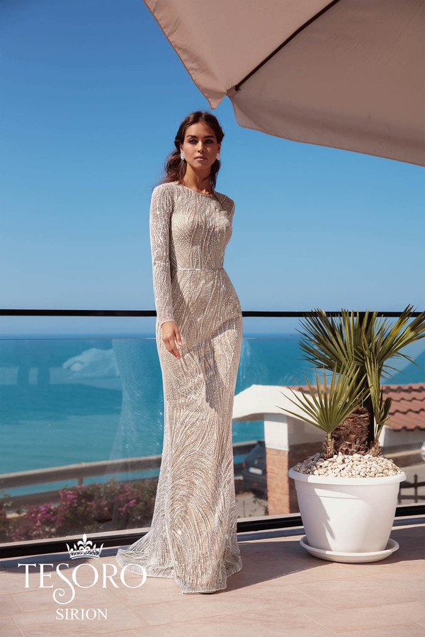 Mermaid Dresses With Detachable Skirt Jewel Neck Hollow Back Sweep Train Long Sleeve Wedding Dress Country Bridal Gowns