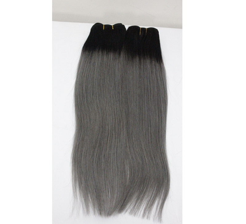 Indian Raw Human Hair Extensions 4 Bundles Hair Extensions Double Wefts 1B/Blonde 1B/light-grey 1B/red Indian Hair Bundles 10-18inch