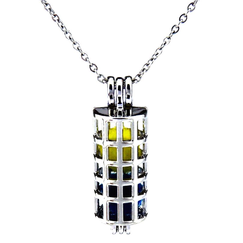 Silver 35mm Bigger Cylinder Hollow Tube Oil Diffuser Locket Women Aromatherapy Beads Pearl Oyster Cage Necklace Pendant-Boutique gift
Silver 35mm Bigger Cylinder Hollow Tube Oil Diffuser Locket Women Aromatherapy Beads Pearl Oyster Cage Necklace Pendant-Boutique gift