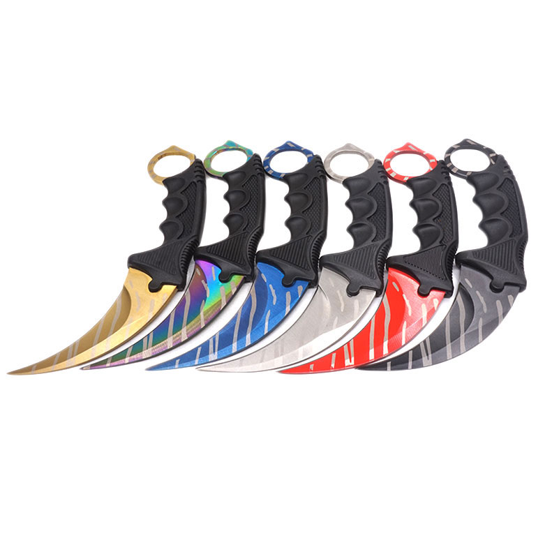 CS GO Fixed Karambit Knives Tactical Pocket Knife 440C Stainless Steel Blade Outdoor EDC Tool Camping Hunting Knife
CS GO Fixed Karambit Knives Tactical Pocket Knife 440C Stainless Steel Blade Outdoor EDC Tool Camping Hunting Knife