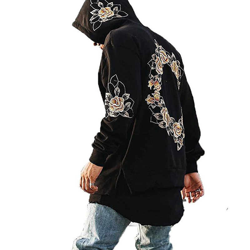 Design Flower Embroidery Hoodies Men Hip Hop Side Split O-Neck Hoody Sweatshirts Hooded Pullover Jumper Pull Oversized Tops Hot Sale
Design Flower Embroidery Hoodies Men Hip Hop Side Split O-Neck Hoody Sweatshirts Hooded Pullover Jumper Pull Oversized Tops Hot Sale
