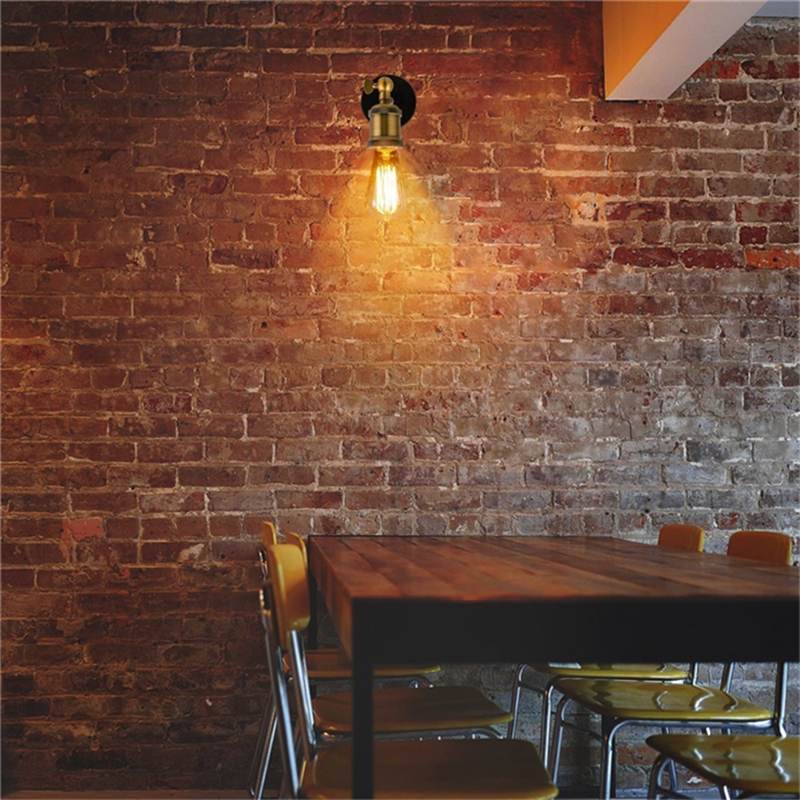 LED Vintage Wall lights 110V 220V E27 Metal Wall Lamps Home Decor Simple Single Swing Wall Lamp Retro Rustic Light Fixtures Lighting ing
