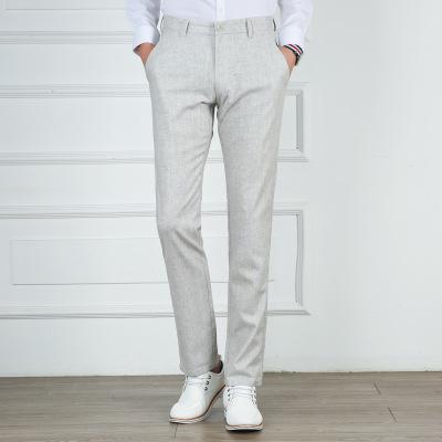 2018 New Arrival Fashion Summer Linen Pants Men Breathable Casual Pants Comfort Mens Big Size Flax Trouser Male 40 L
