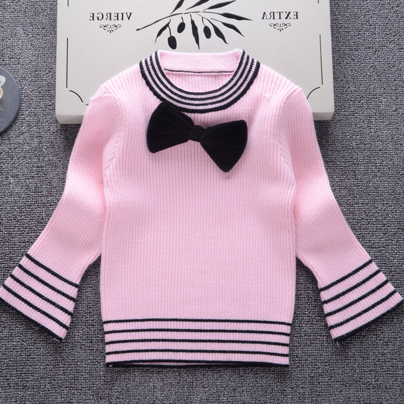 Girls Sweater Baby Pullover knit Warm Flare Sleeve Kids Clothes 2018 Autumn Winter New Children Sweaters Bow School Clothing, Pink
Girls Sweater Baby Pullover knit Warm Flare Sleeve Kids Clothes 2018 Autumn Winter New Children Sweaters Bow School Clothing, Pink