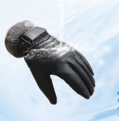 Faux Leather Gloves Men039s Winter Touch Screen Slip Plus Velvet Thick Warm Waterproof Cold Riding Cycling Outdoor Motorcycle G635