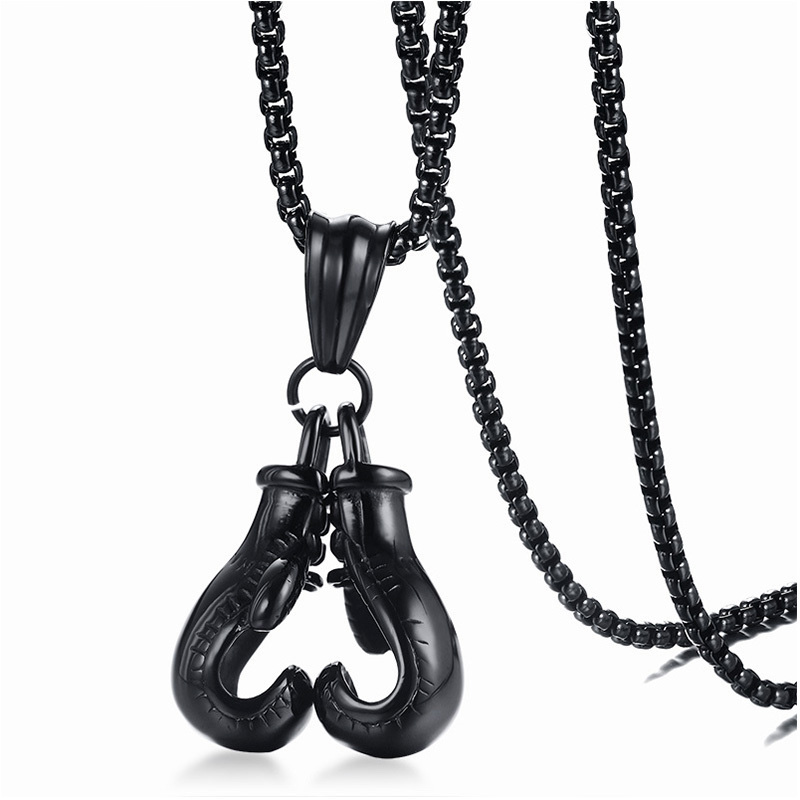 3 Colors Stainless Steel Chain Mens Necklace Black Pair Boxing Glove Pendant Charm Rock Punk Fitness Male Jewelry Drop-shipping
3 Colors Stainless Steel Chain Mens Necklace Black Pair Boxing Glove Pendant Charm Rock Punk Fitness Male Jewelry Drop-shipping