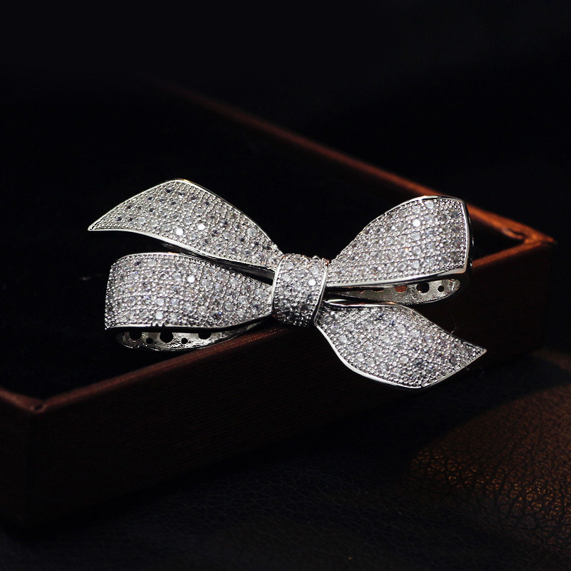 wedding favors bow brooches with Rhinestone brooch Label Pin for Wedding Men or Women Accessories