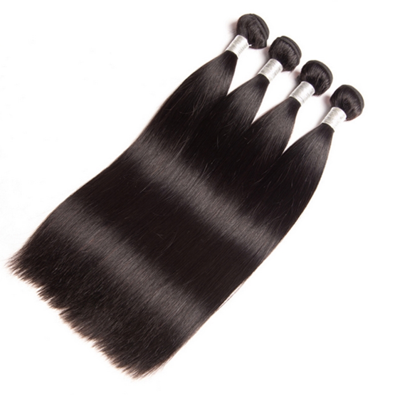 Malaysian 100% Human Extensions Silky Double One Piece Wefts Straight Natural Color Hair Products 8-30Inch