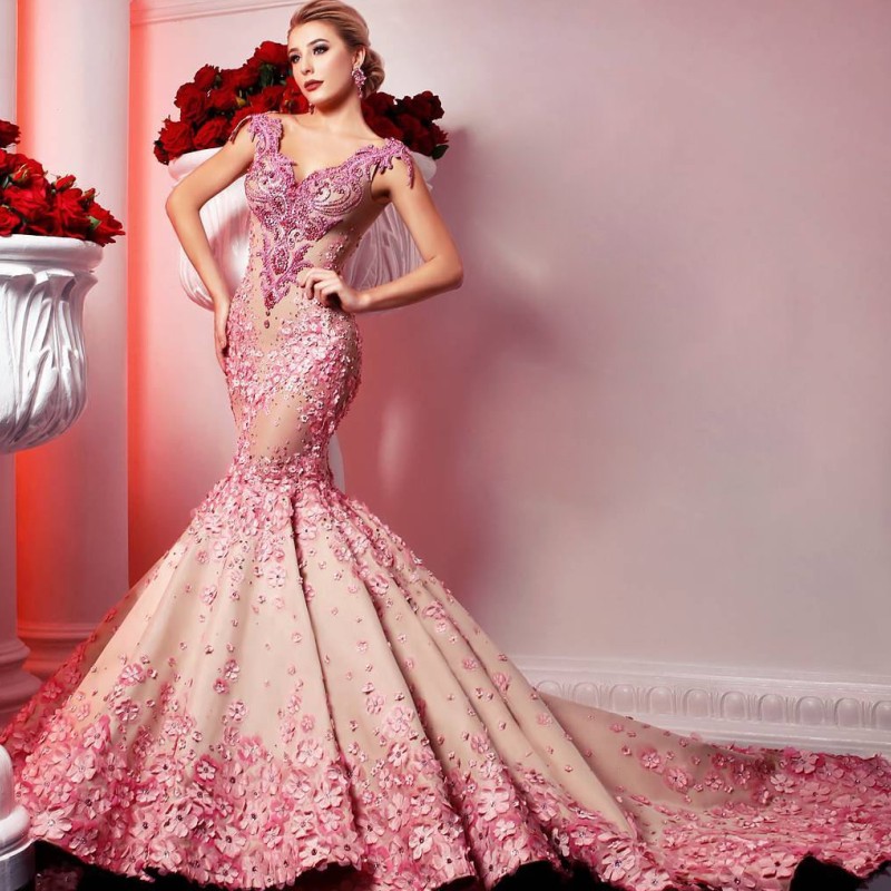 Gorgeous Pastel Mermaid Evening Gowns Beads Sweetheart Floral Appliques Sleeveless Pageant Prom Dress Amazing Dubai Arabia Red Carpet Dress, Same as picture
Gorgeous Pastel Mermaid Evening Gowns Beads Sweetheart Floral Appliques Sleeveless Pageant Prom Dress Amazing Dubai Arabia Red Carpet Dress, Same as picture