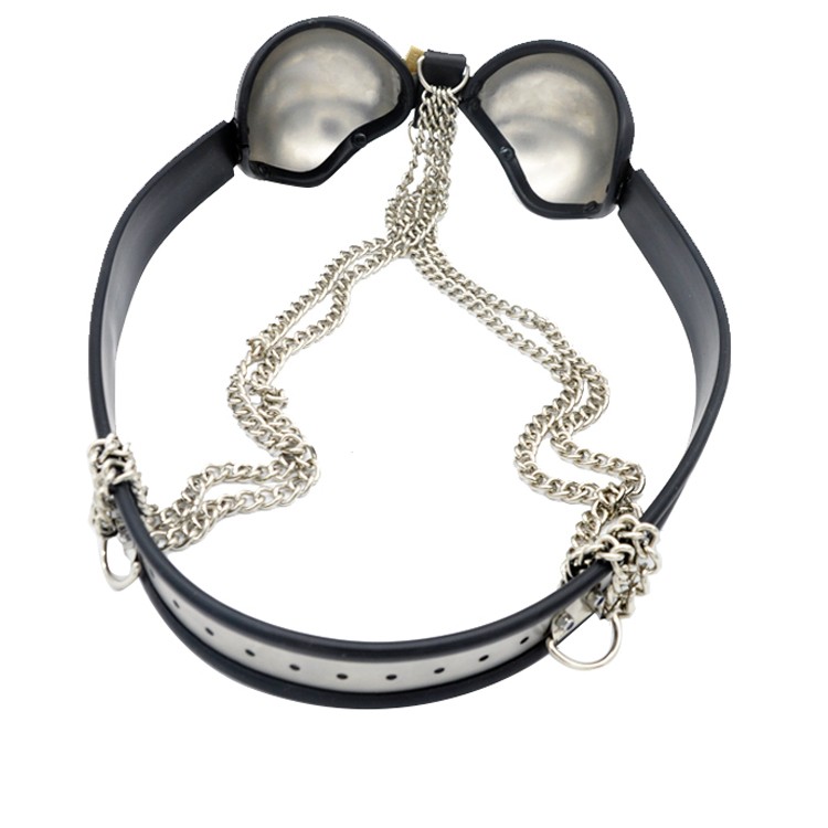 Stainless Steel Adjustable Size Chastity BraBrassiere Chastity Belt Female UnderwearChestBreast Protective Device