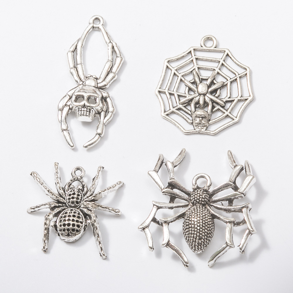 100pcs/lot Cute Spider Charm Beads 4Styles Tibetan Silver Pendants BEADS Jewelry DIY Findings Making
100pcs/lot Cute Spider Charm Beads 4Styles Tibetan Silver Pendants BEADS Jewelry DIY Findings Making