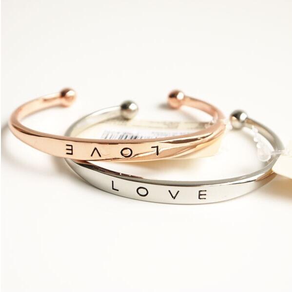 Forever Love Open Bangle Cuff Bracelet Silver Rose Gold Adjustable Bracelets for Women Lovers Bangles, Black
Forever Love Open Bangle Cuff Bracelet Silver Rose Gold Adjustable Bracelets for Women Lovers Bangles, Black