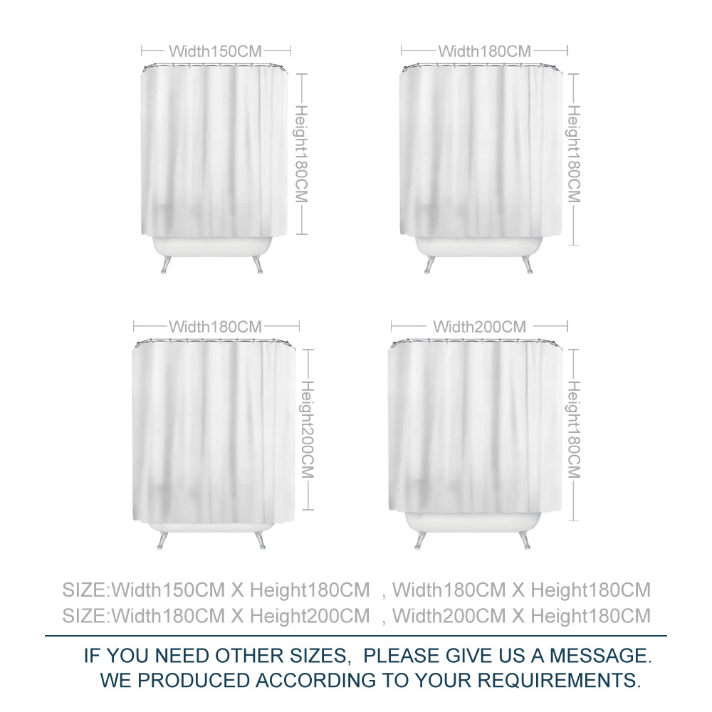 Sweetenlife Tropical Shower Curtain Polyester Fabric Simple Bathroom Curtain Designs Green Plants Curtains Bath Waterproof 180CM