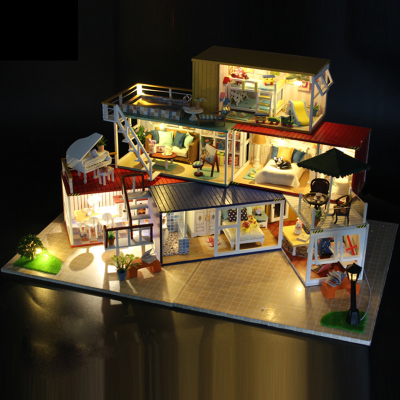 Hoomeda 13843Z 3D Wooden Puzzle DIY Handmade Container Home With Music Cover Light DIY Dollhouse Kit 3D
Hoomeda 13843Z 3D Wooden Puzzle DIY Handmade Container Home With Music Cover Light DIY Dollhouse Kit 3D