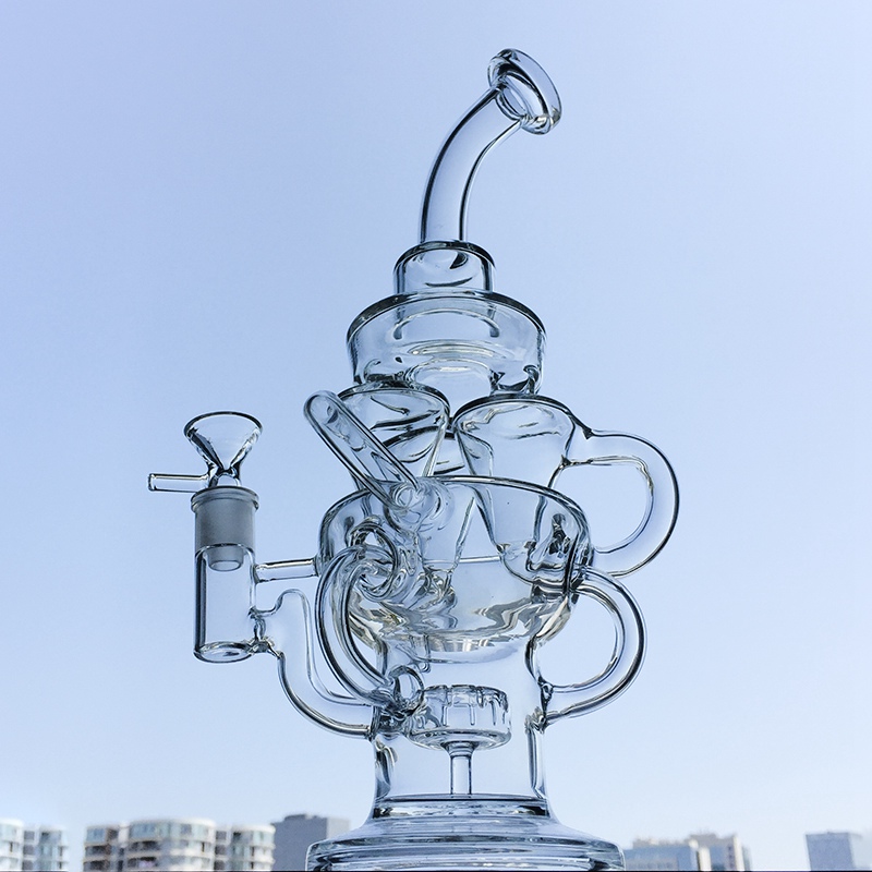 Recycler Glass Bong Tornado Showerhead Perc Dab Oil Rigs Cyclone Vortex Waterpipes Clear Bongs Dab Rig With 14mm Female HR314
Recycler Glass Bong Tornado Showerhead Perc Dab Oil Rigs Cyclone Vortex Waterpipes Clear Bongs Dab Rig With 14mm Female HR314