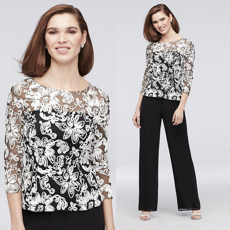 Elegant Lace Mother Of The Bride Pant Suits Sheer Jewel Neck Long Sleeves Wedding Guest Dress Plus Size Two Pieces Mothers Groom Dresses
Elegant Lace Mother Of The Bride Pant Suits Sheer Jewel Neck Long Sleeves Wedding Guest Dress Plus Size Two Pieces Mothers Groom Dresses