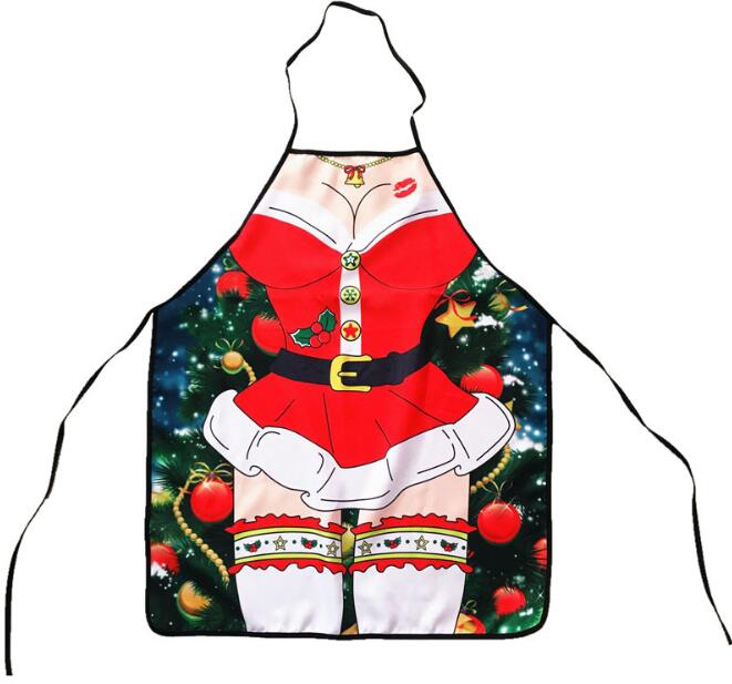 Christmas Aprons for Adults Dinner Party Cooking Apron Ladies Men Sexy Aprons Kitchen Accessories New Year Supplies