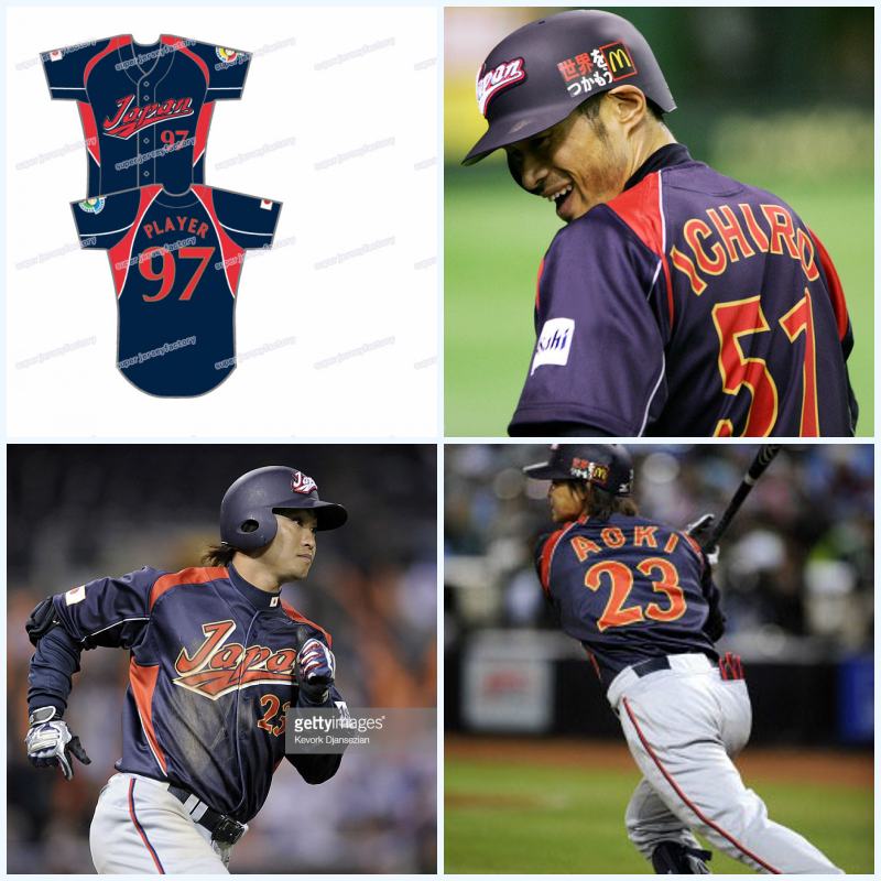 97 Player Men Japan 2009 World Baseball Jersey 23 Norichika Aoki 20 MAEDA 51 IchiroSuzuki 24 Seiichi Uchikawa Navy Blue Baseball Jerseys, Custom any name any number
97 Player Men Japan 2009 World Baseball Jersey 23 Norichika Aoki 20 MAEDA 51 IchiroSuzuki 24 Seiichi Uchikawa Navy Blue Baseball Jerseys, Custom any name any number