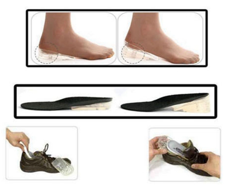 50pairs/lot Adjustable Taller Insole Increase Lift Shoe Pad Taller Up To 5 Layers Silicone Gel Inserts Heel Shoes
