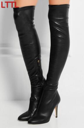 2018 Women Thigh High Boots Lady Over Knee High Heels Booties Black Leather Long Booties Sexy Thigh High Gladiator Boots, As pic
2018 Women Thigh High Boots Lady Over Knee High Heels Booties Black Leather Long Booties Sexy Thigh High Gladiator Boots, As pic