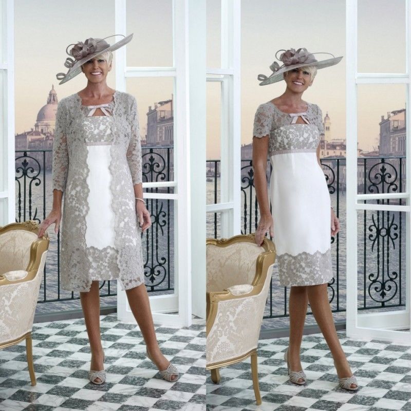 2019 New Plus Size Mother of The Bride Dresses with Lace Jacket Tea Length Short Sleeves Wedding Guest Dresses
2019 New Plus Size Mother of The Bride Dresses with Lace Jacket Tea Length Short Sleeves Wedding Guest Dresses
