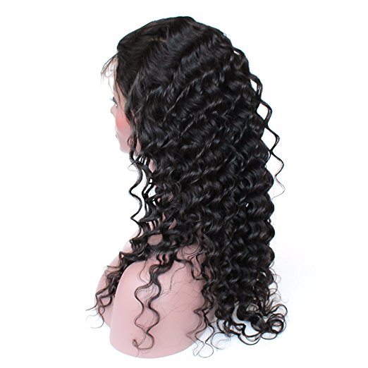 Brazilian deep wave Human Hair wigs 13x4 pre plucked 360 Lace Frontal Wigs With Baby Hairs Curly full natural Front Wig For Black Women 150% Density D