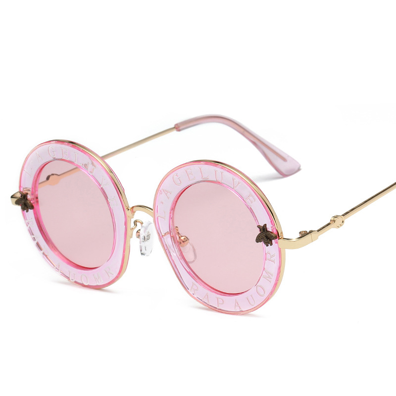 Designer Sunglasses For Women Mens Fashion Little Bee Glasses Letter Pattern Vintage Retro Round Sunglass