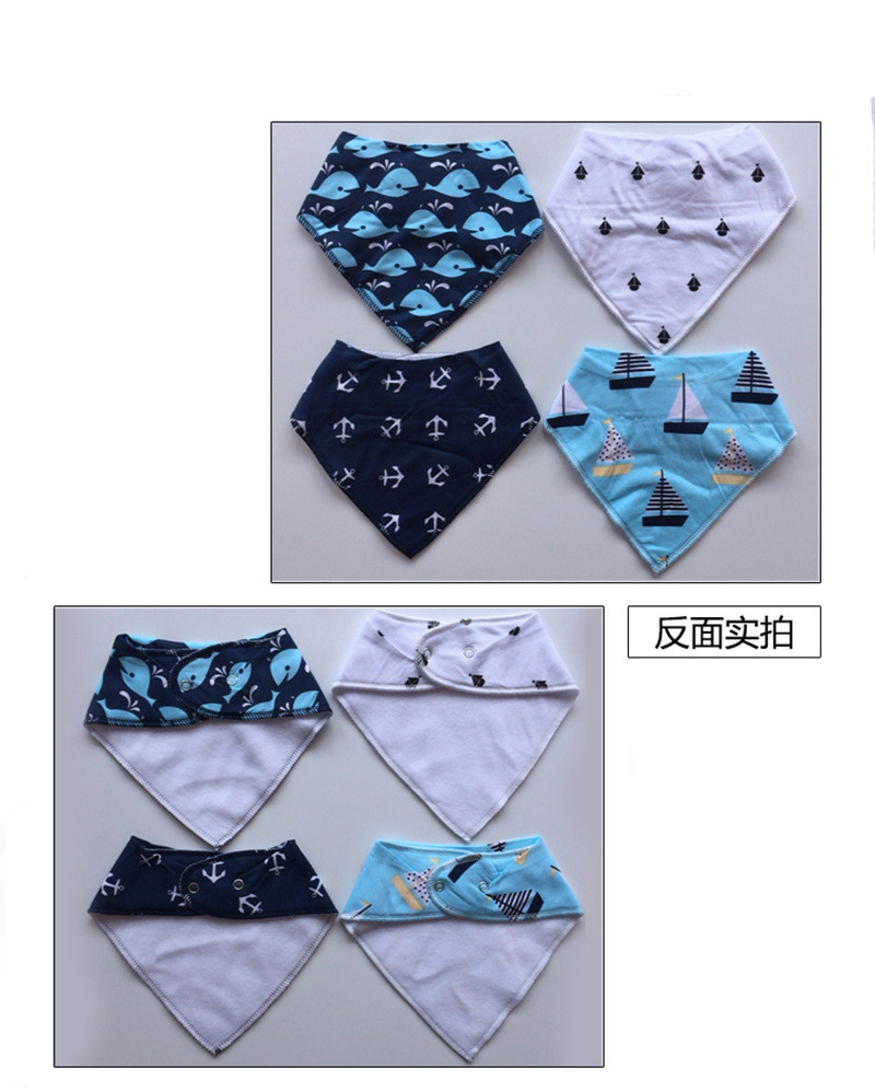 Baby INS Fox Bibs Burp Cloths sets Bandana Infant Saliva cloth INS Triangle Bibs Newborn Cartoon Baby Bibs Newborn Burp Cloths KS001