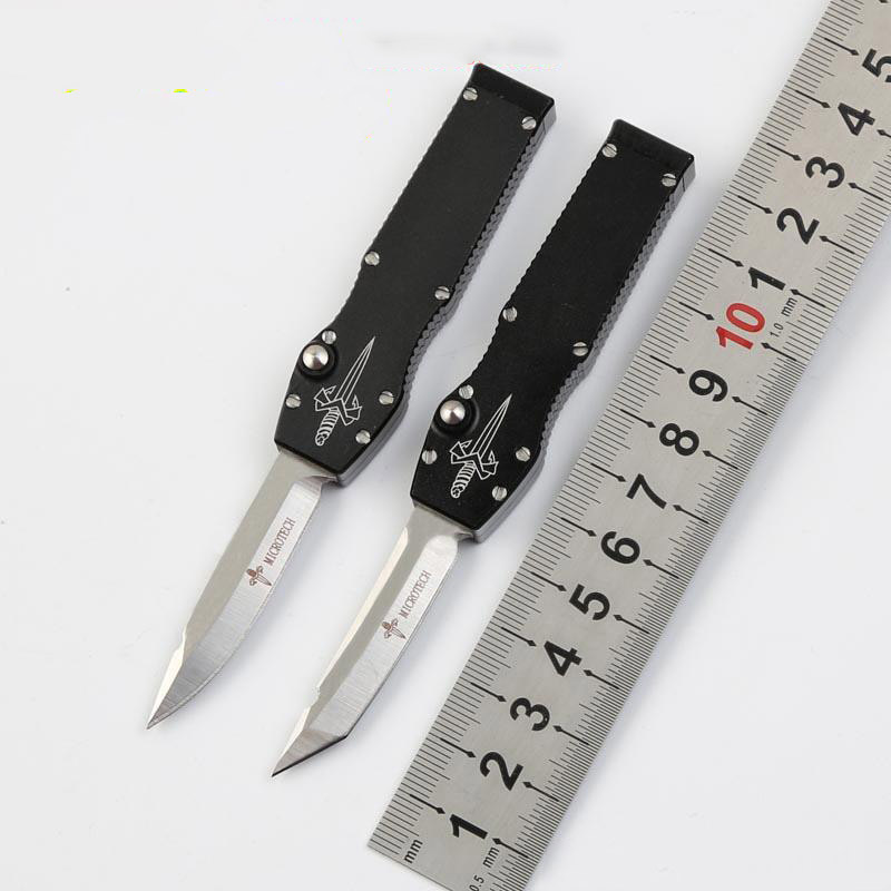 Special Offer Custom Mini Microtech HALO V satin Plain knife Tanto Edge single action Tactical knives single action auto Tactical knife
Special Offer Custom Mini Microtech HALO V satin Plain knife Tanto Edge single action Tactical knives single action auto Tactical knife
