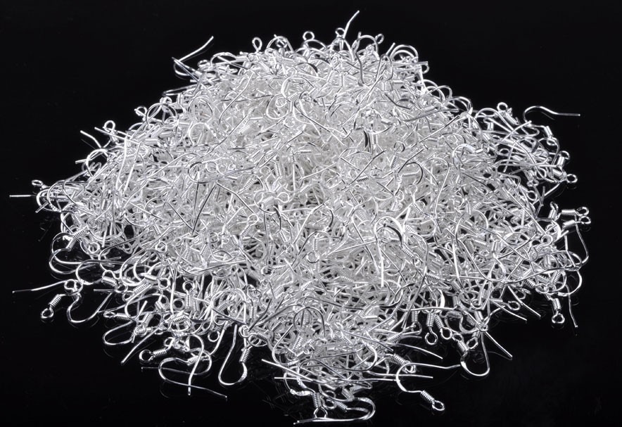 1000pcslot Sterling 925 Silver Earring Findings Fishwire Hooks Jewelry DIY 15mm fish Hook Fit Earrings4018595