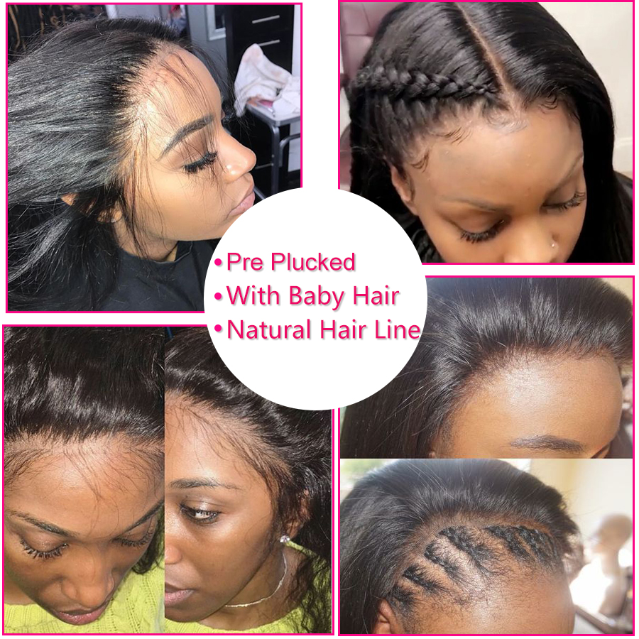 360 Lace Frontal Wig Pre Plucked With Baby Hair Brazilian Water Wave Wig Lace Front Human Hair Wigs Remy 360 Lace wig