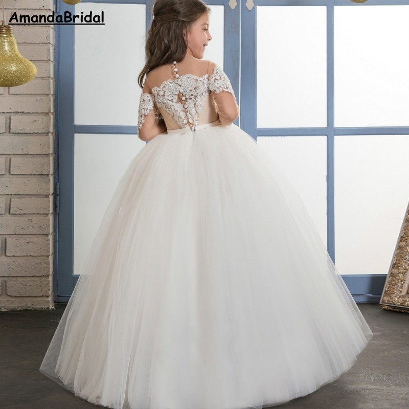 amandabridal elegant lace flower girl dress child 3 4 sleeves crew neck mesh ball gown kids holy communion dresses 214 year old, Full white
amandabridal elegant lace flower girl dress child 3 4 sleeves crew neck mesh ball gown kids holy communion dresses 214 year old, Full white