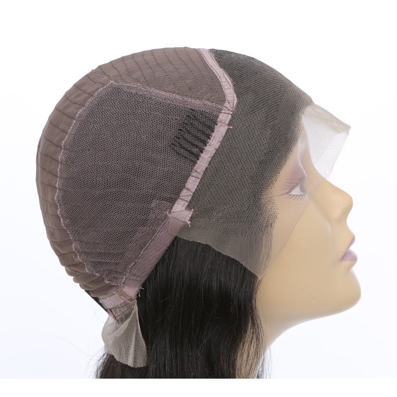 Indian Raw Virgin Human Straight 14-32Inch Lace Front With Baby Hair 9A Wigs Adjustable Band