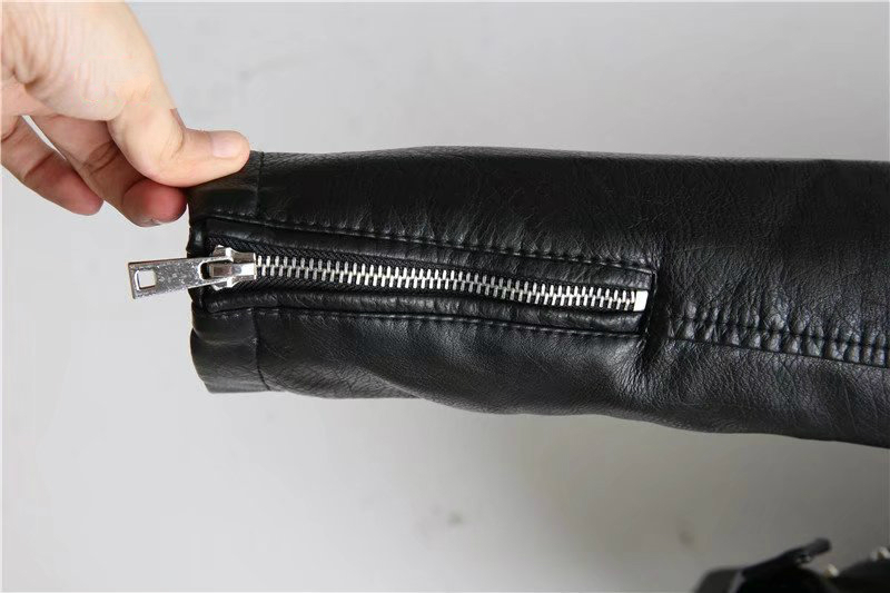 New Spring Ladies Rivet Letter Print Locomotive Pu Leather Jackets Women Short Fashion Hip Coat Pu Leather Bomber