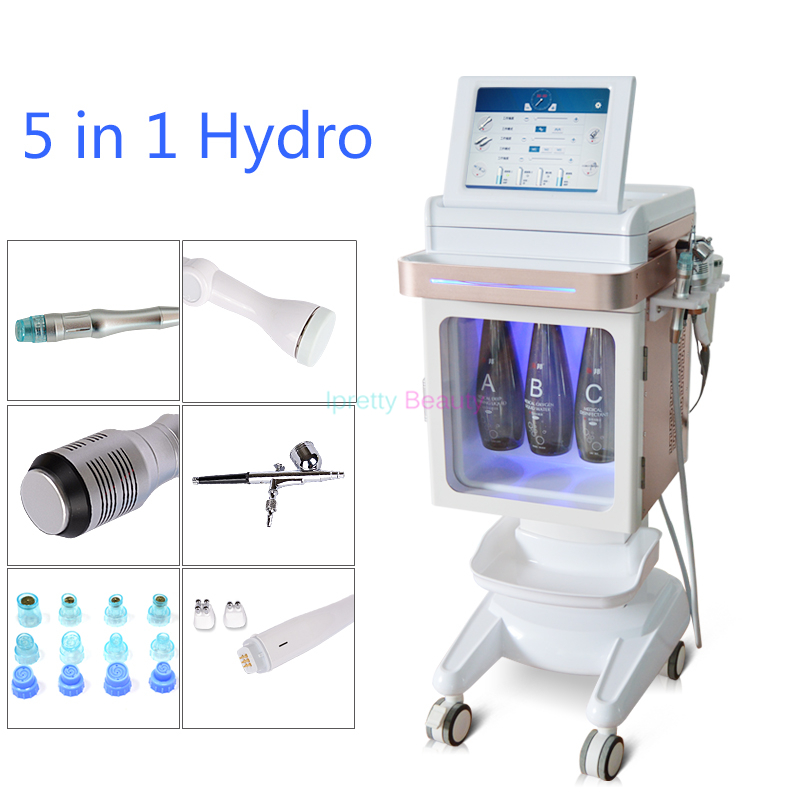 5 in 1 Hydra Facial Microdermabration Machine Bio Current Oxygen Spray RadioFrequency RF face Lift Cooling Massage Hammer Hydro Facial Peel
5 in 1 Hydra Facial Microdermabration Machine Bio Current Oxygen Spray RadioFrequency RF face Lift Cooling Massage Hammer Hydro Facial Peel