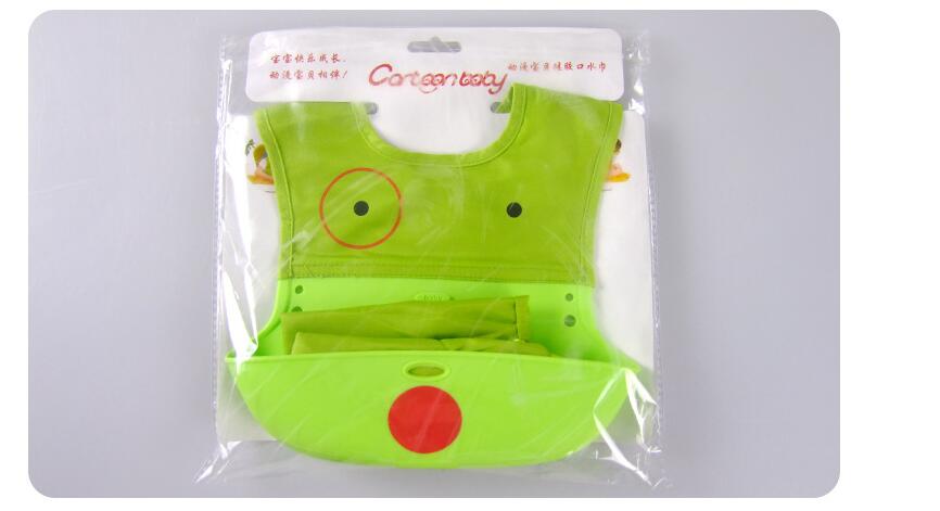 Baby Feeding Baby Bibs Waterproof silicone Lunch Feeding Bibs Creative Cartoon Saliva Towel Burp Cloths ZD01