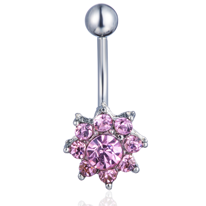 YYJFF D0438 The anchor style Belly Button Navel Rings mix colors ring body piercing jewelry