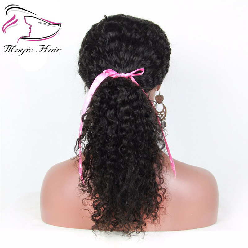 Evermagic glueless Brazilian remy hair water wave full lace human hair wigs for black women lace front wigs bleached knots 8-26