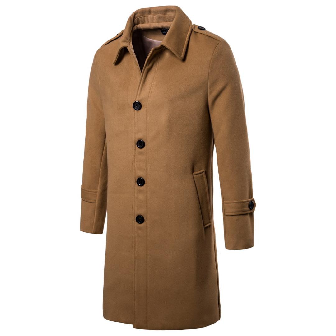 2018 Korean Mens Long Wool Winter Coat Men High-grade Long Style Single Breasted Woolen Windbreaker Casual Peacoat for Men, Black
2018 Korean Mens Long Wool Winter Coat Men High-grade Long Style Single Breasted Woolen Windbreaker Casual Peacoat for Men, Black