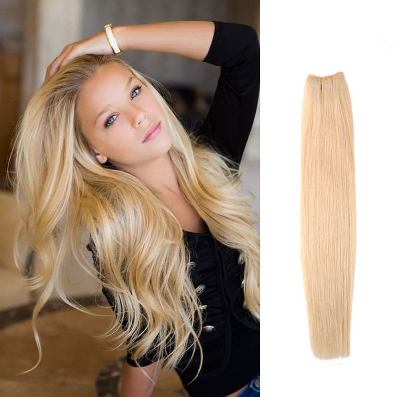 brazilian straight virgin hair color 613 bleach blonde human hair weave bundles remy hair extensions 3 4pcs double wefts free dhl