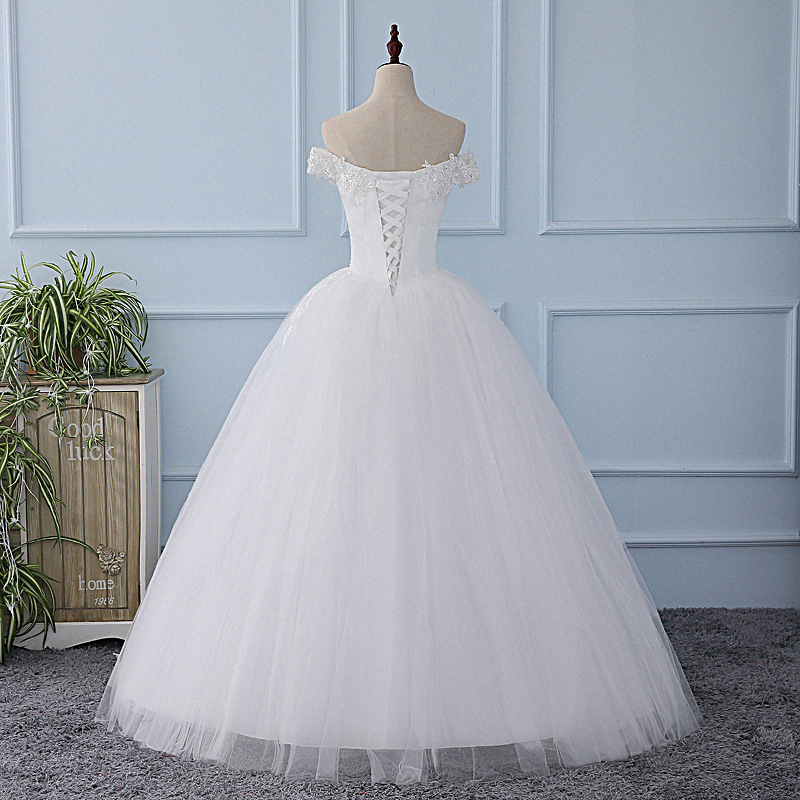 Lace Ball Gown Wedding Dresses Cheap Customized Bridal Gowns Princess Vintage Wed Dress For Women robe de mariee