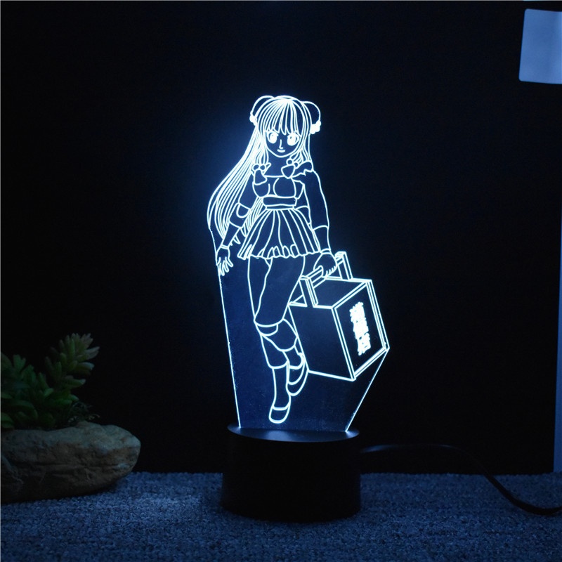 Ranma Shampoo 3D lamp Led Night Light Lamp LED desk table nightlight Colorful USB LED Acrylic lamp