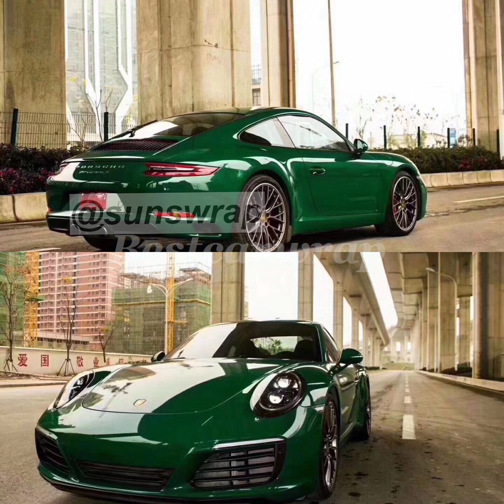2019 New Gloss Forest Dark Green Vinyl Wrap For Car Wrap Film With Air bubble Free Lke 3M quality vinilo adhesivo Size:1.52*20m( 5x67ft)